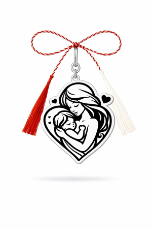 MARTISOARE - Inima Familiei – Mărțișor din Argint