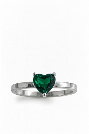 Inele argint cu pietre - GREEN , Inel argint 925
