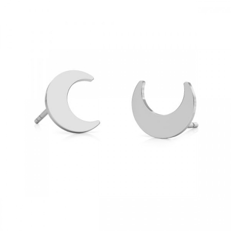 CERCEI ARGINT - Cercei Luna din argint 925 placat cu aur 24K