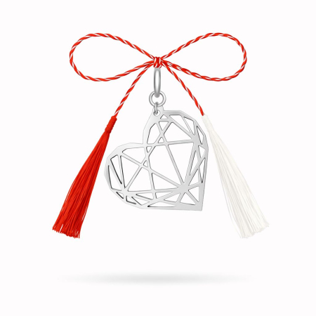 MARTISOARE - Inima Norocului – Mărțișor din Argint