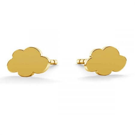 Cercei argint copii - Cercei Norisor din argint 925 placat cu aur 24K