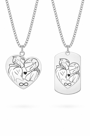 Be My VALENTINE❤️ - O iubire fara sfarsit – Set lantisoare Argint 925