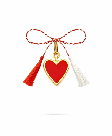 MARTISOARE - Roșu de Drag – Mărțișor din Argint