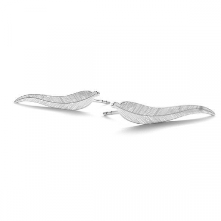 CERCEI ARGINT - Cercei Golden Leaf din Argint 925 placat cu Aur 24K