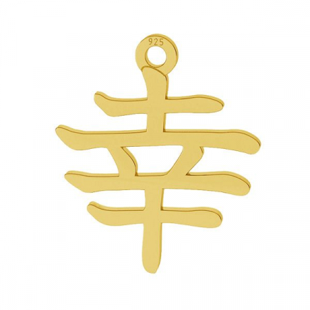 PANDANTIVE - FERICIRE, caracter japonez , argint  925