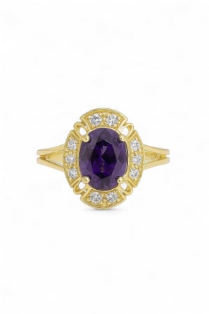 Inele Aur - RING PURPLEI- Inel Aur585