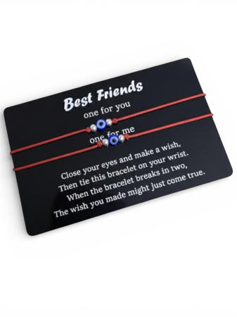 Set 2 Bratari Best Friends - Snur Negru si Ochi Norocos [2]