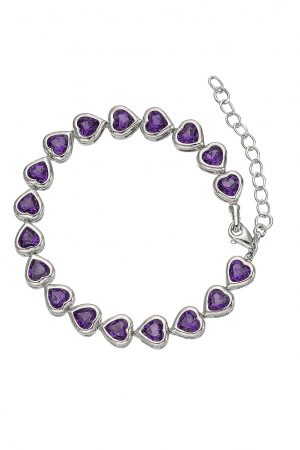 BRATARI ARGINT - VIOLET HEARTS, bratara Argint925
