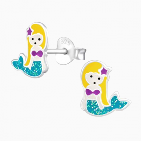 Cercei argint copii - SIREN, Cercei Argint 925