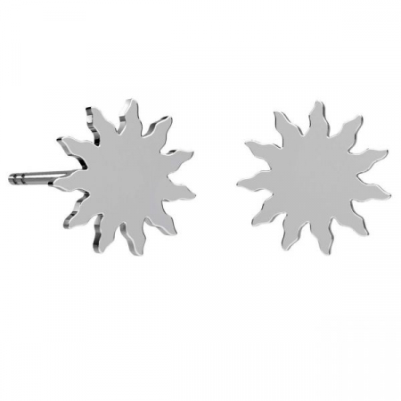 CERCEI ARGINT - Cercei Soare din argint 925 placat cu aur 24K