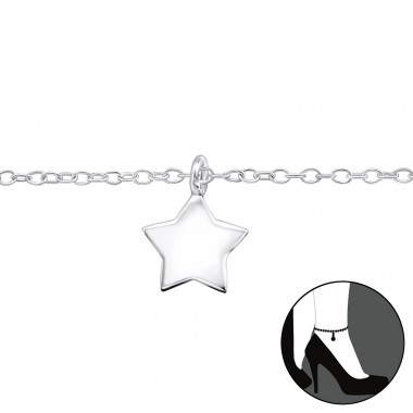 BRATARI ARGINT - STAR ,Bratara picior Argint 925