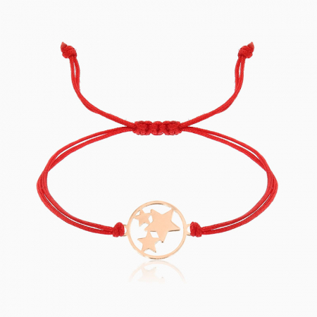 STARS,  bratara AUR 14k, snur si banut decupat [4]