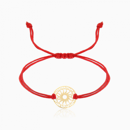 SUN, bratara AUR 14k, snur si banut decupat [3]