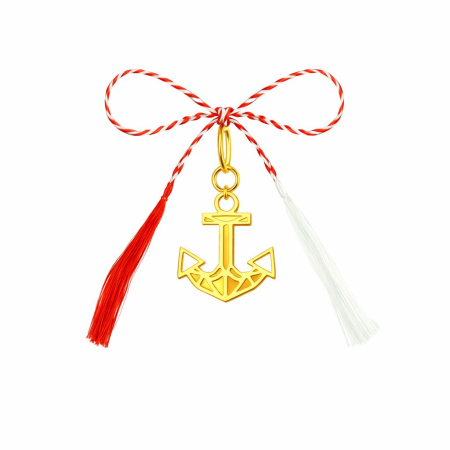 MARTISOARE - Ancora Norocului – Mărțișor din Argint