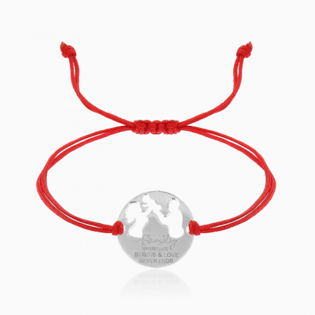 SWEETY, bratara AUR  14k, snur si banut decupat personalizat [4]