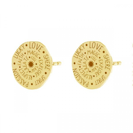 CERCEI ARGINT - Cercei Lucky Love din argint 925 placat cu aur 24K