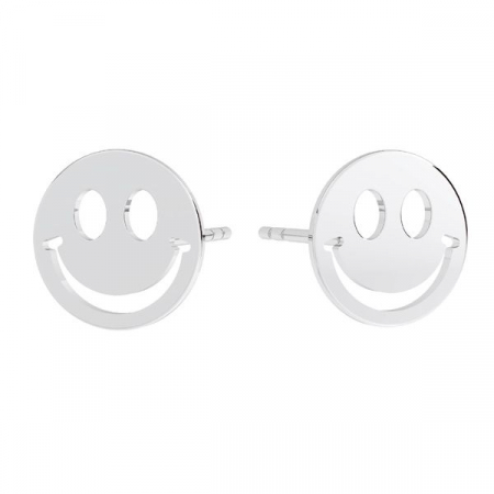 BIJUTERII ARGINT COPII - Cercei Smiley din argint 925 placat cu aur 24K