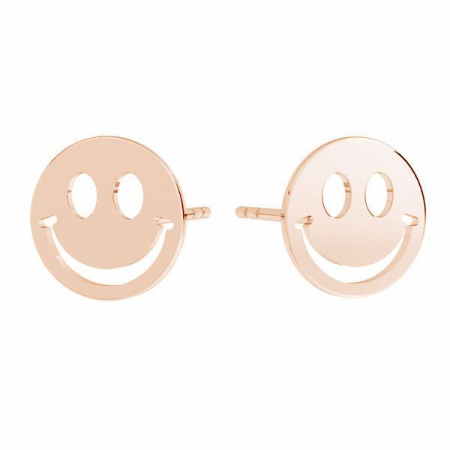 BIJUTERII ARGINT COPII - Cercei Smiley din argint 925 placat cu aur 24K
