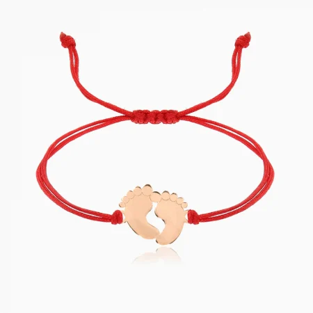 Bijuterii AUR pentru Copii - THE FIRST, bratara AUR 14k, snur si decupaj