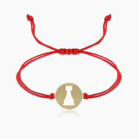 TOWER,  bratara AUR 14k, snur si decupaj [3]