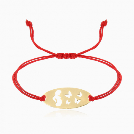 TREVO, bratara AUR 14k, snur si oval [2]