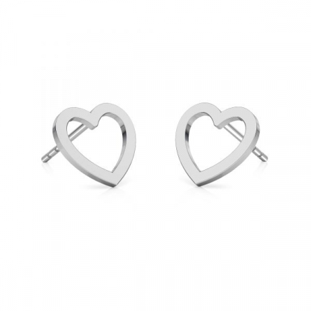 CERCEI ARGINT - Cercei Inima decupata din argint 925 placat cu aur 24K