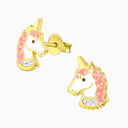 Cercei argint copii - UNICORN, Cercei Argint 925