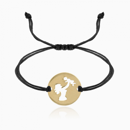 Bratari din AUR cu  Snur - UNIQUE,  bratara AUR  14k, snur si decupaj