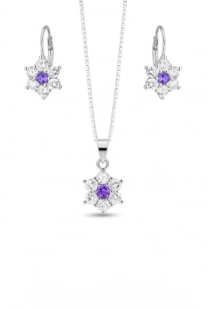 SETURI - VIOLET BLOOM  – Set bijuterii argint 925 placat rodiu