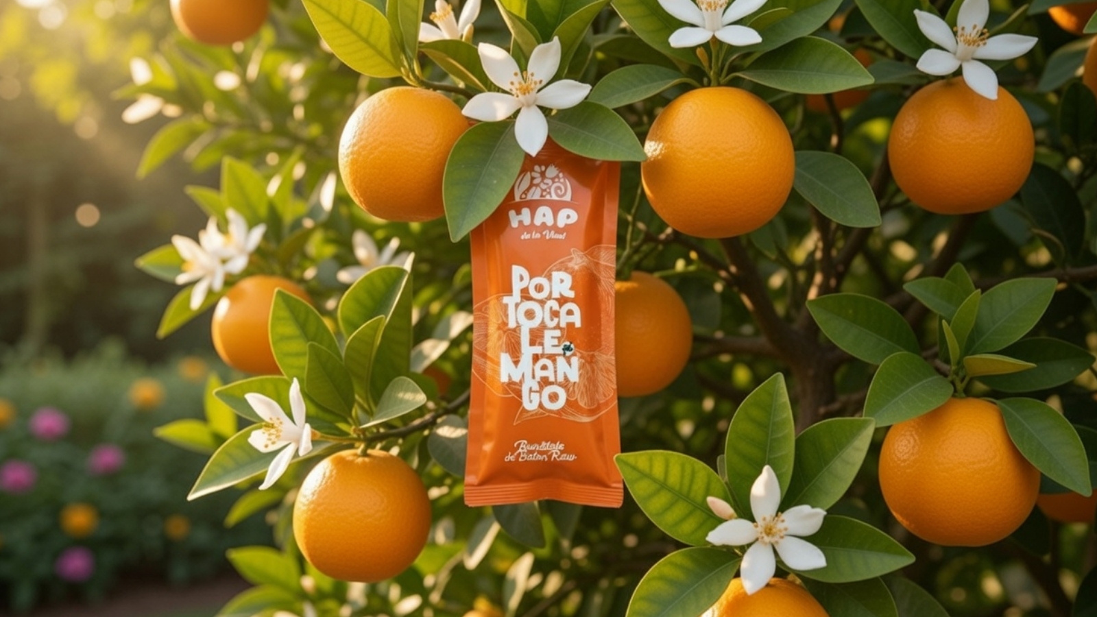 Baton Raw Vegan cu Portocale și Mango