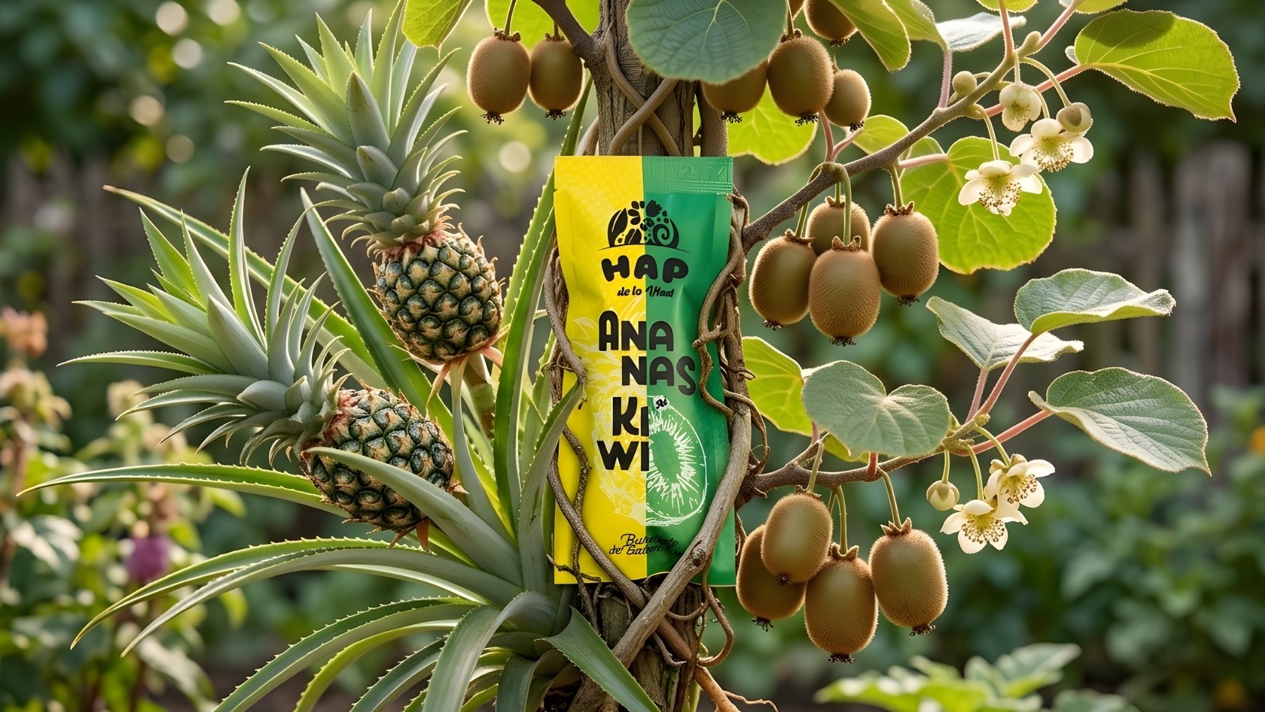 Baton Raw Vegan cu Ananas și Kiwi — Rebelul Gamei HAP