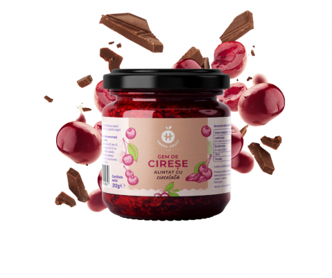 Fructe procesate - Gem de cirese alintat cu ciocolata 212g