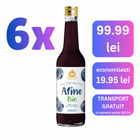 Sucuri - Pachet suc afine BIO 100% 250ml PROMO