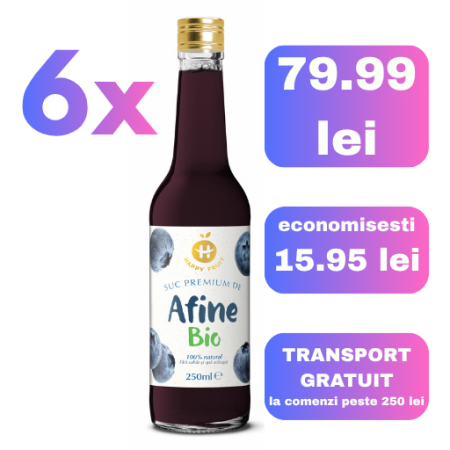 Sucuri - Pachet suc afine BIO 100% 250ml PROMO