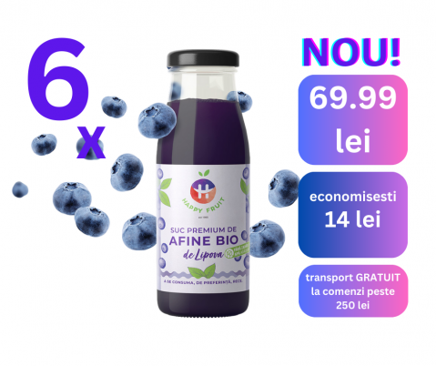 Fructe procesate - Pachet suc afine BIO 100% 300 ml PROMO