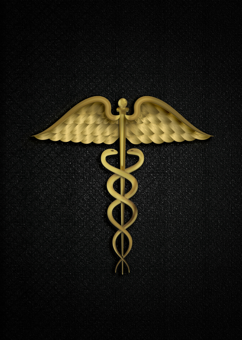 Snake medical symbol- black [2]