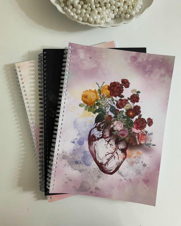 Caiete A4 - Heart - Flower