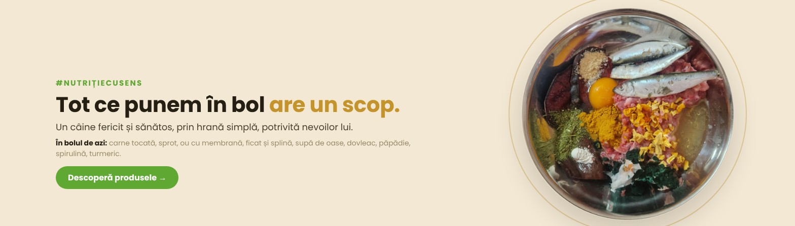 Tot ce punem în bol are un scop.