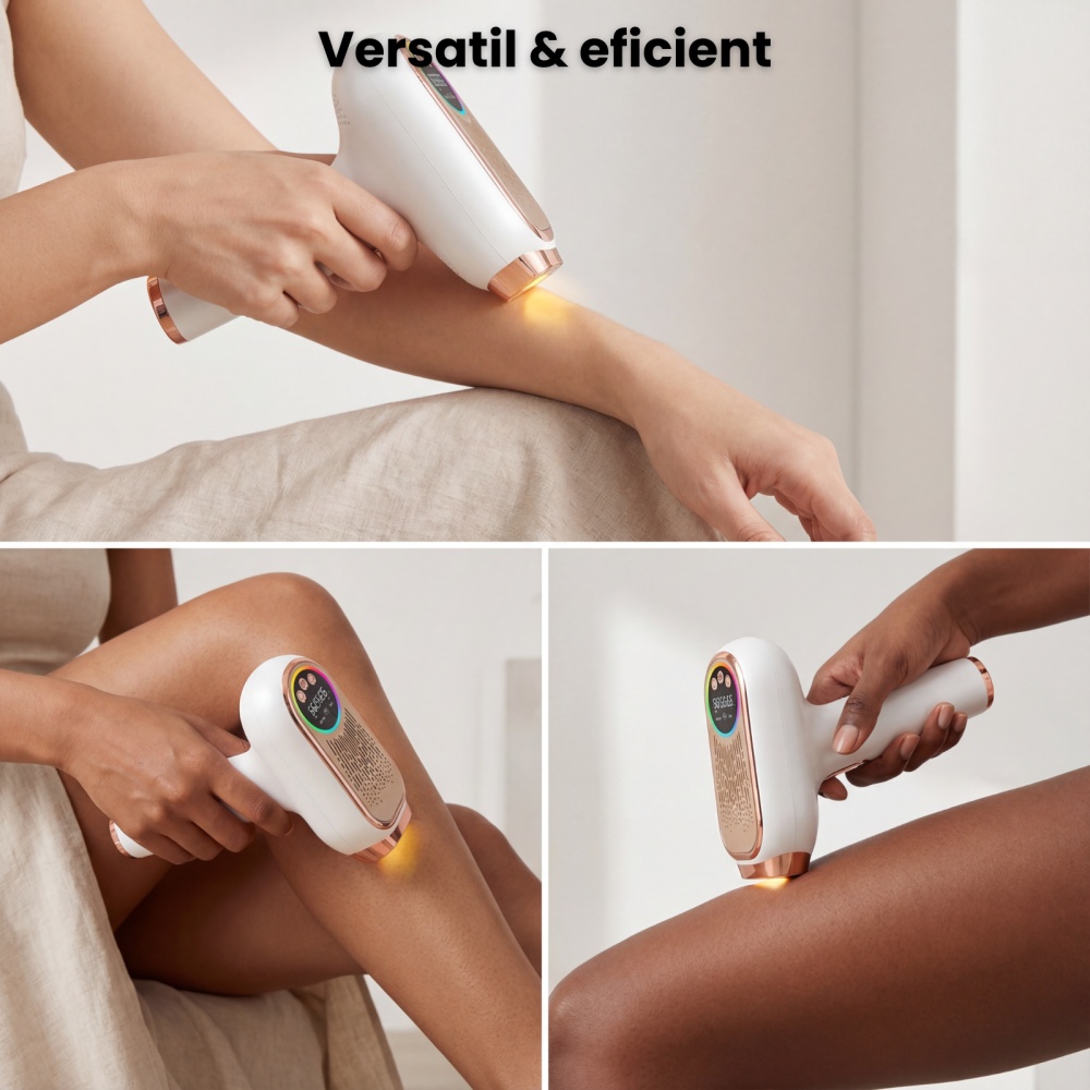 Epilator IPL profesional HASEPE cu 999.999 impulsuri, epilator IPL profesional 3 in 1 cu mod manual si automat, 9 niveluri de putere, tehnologie dublu flash, racire fara durere, anti-acnee, epilare de [7]