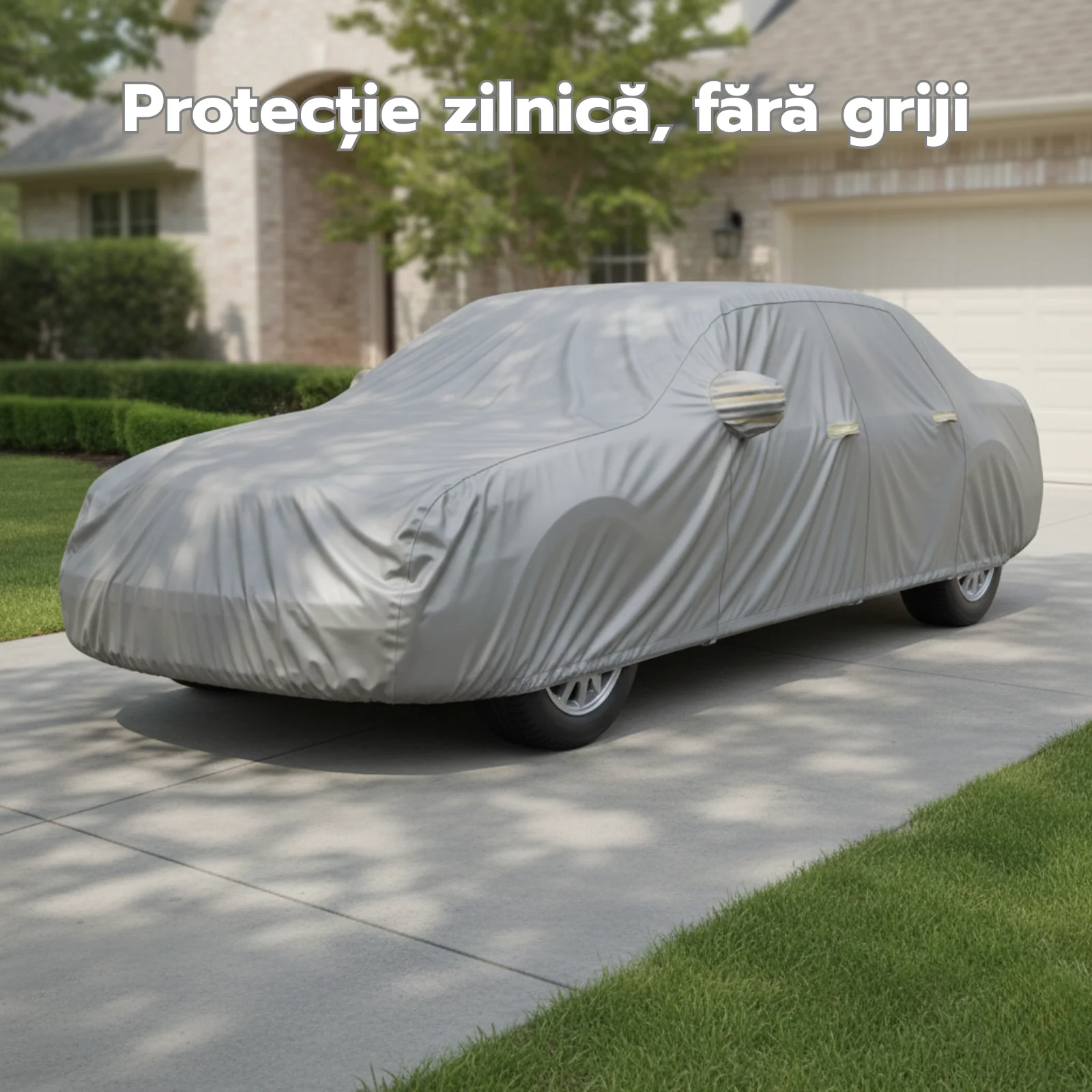Husa Auto HASEPE, Tip Prelata Pentru Masini Clasice si Mari, Husa Masina Dimensiune 534x178x120 cm, Prelata Auto Rezistenta la Apa si Soare, Husa Auto Protectie Praf si Ploaie, Material Bumbac PEVA, C [2]
