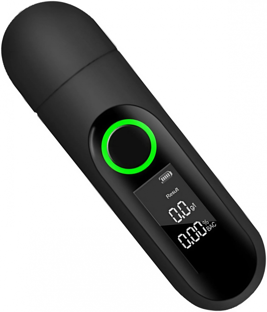 Tester Alcool Digital HASEPE, Senzor Semiconductor Precizie Ridicata, Afisaj LCD Iluminat, Reincarcare USB Type-C, Portabil, Functie Alarma, Negru [1]