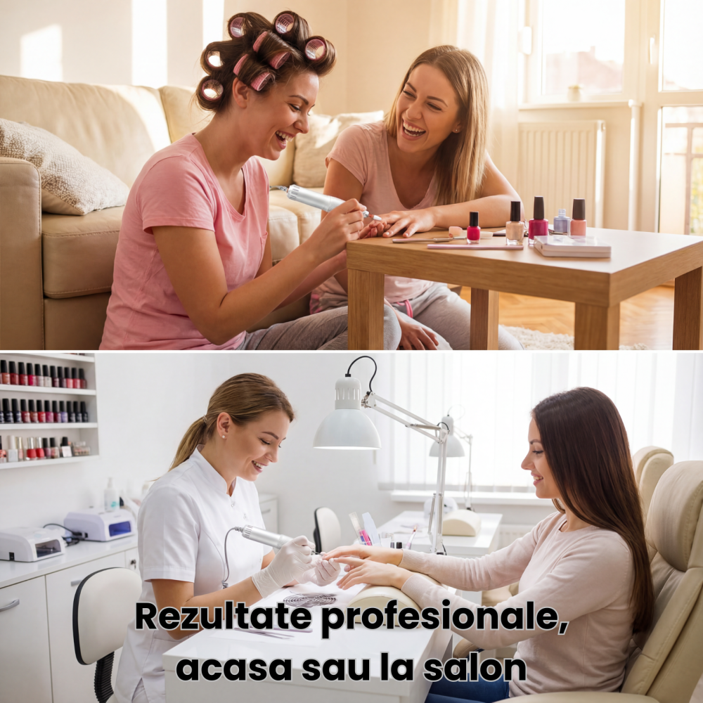 Freza Unghii HASEPE Pro Portabila, Freza De Unghii Cu Acumulator, 18000 RPM, 2 Directii Rotatie, Design Ergonomic, Statia De Incarcare, Accesorii Incluse, Freza Unghii Pentru Manichiura Si Pedichiura, [7]