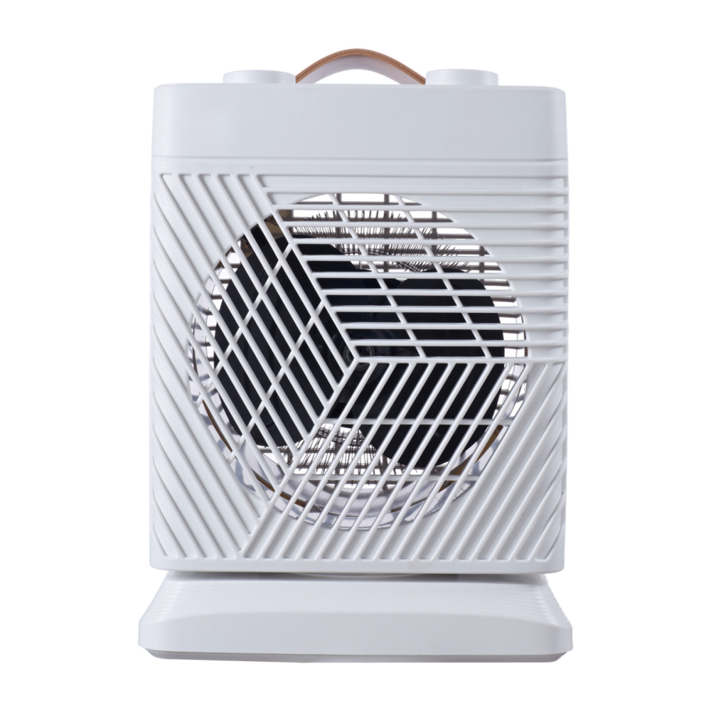 Aeroterma electrica oscilanta HASEPE, 2000 W, portabila, cu 2 trepte de caldura, ventilator, termostat reglabil, protectie supraincalzire, incalzitor electric pentru camera, dormitor, birou, Alb [9]