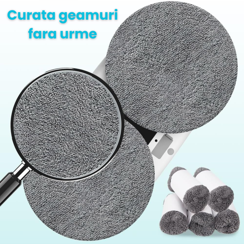 Set 8 lavete microfibra pentru robot curatare geamuri, compatibile 14 cm, lavabile si reutilizabile, set tampoane schimb pentru stergere eficienta [4]