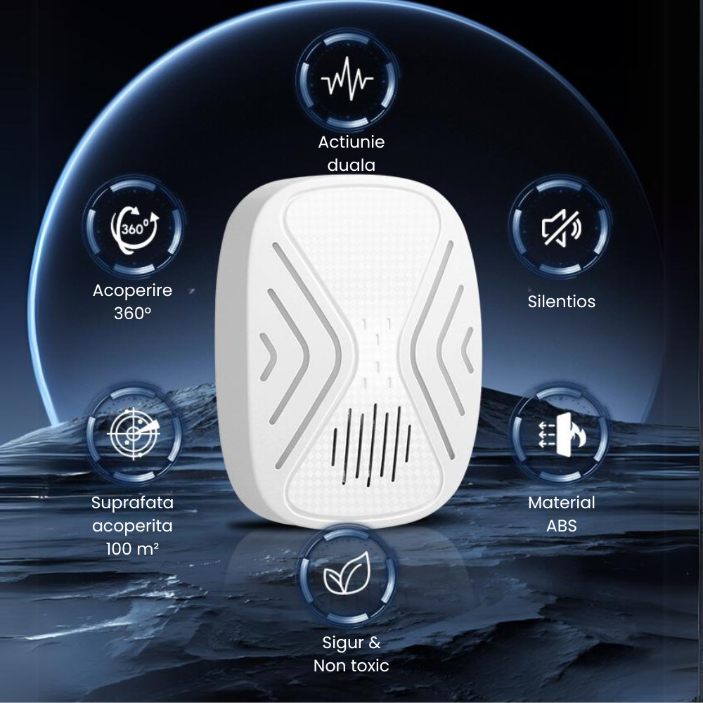 Aparat Repelent Ultrasunete si Electromagnetic HASEPE, Anti Soareci, Gandaci si Rozatoare, Nivele Sensibilitate, Protectie 360, Fara Chimicale, Sigur pentru Copii si Animale, Eficienta Maxima [4]