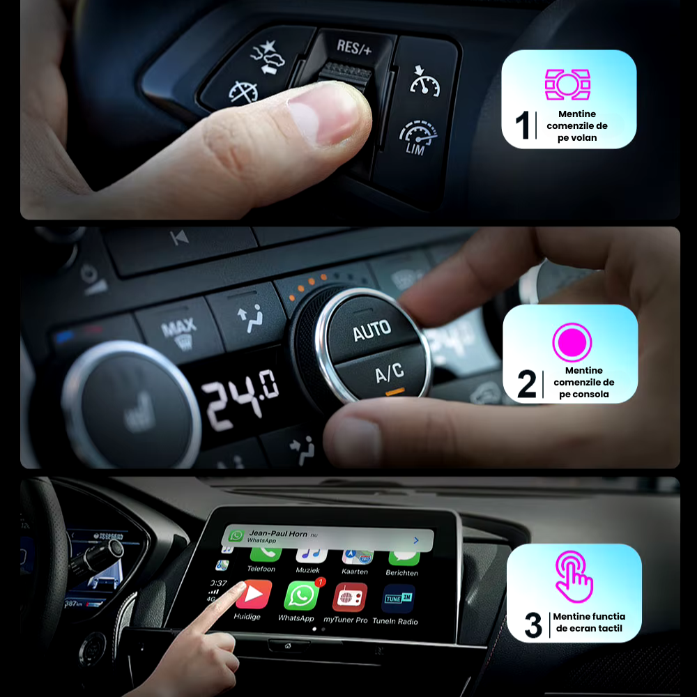 Adaptor CarPlay Wireless HASEPE, Modul WiFi 5G, Conectare Automata Plug&Play, USB, Compatibil iPhone, Sunet si Video HD, Negru [4]