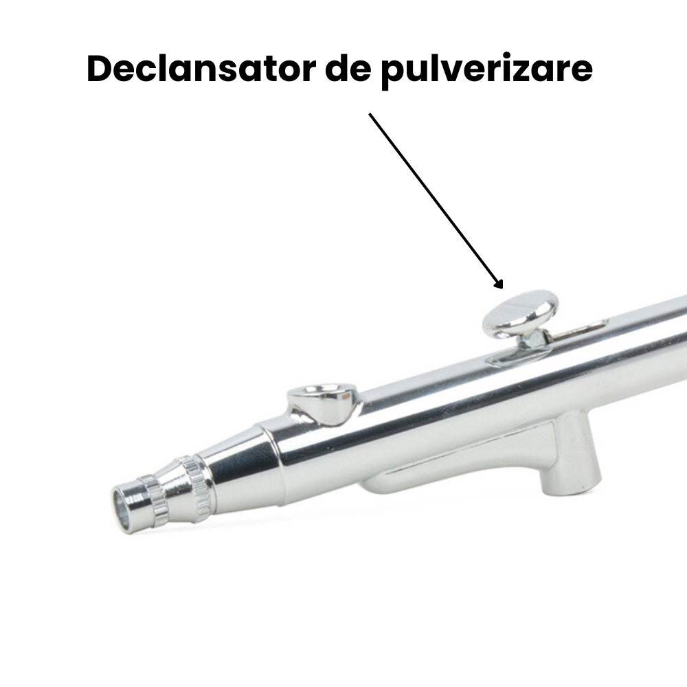 Pistol Aerograf Portabil cu Dubla Actiune HASEPE, 0,3mm, Ideal pentru Vopsire, Nail Art si Machiaj [4]