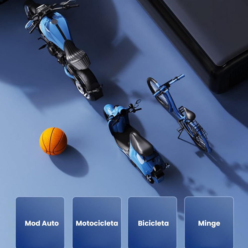 Pompa de Aer Portabila Electrica, Compresor Auto Multifunctional Fara Fir, Afisaj Digital LCD, Oprire Automata, USB Reincarcabil, Umflare Rapida 150 PSI, Anvelope Auto, Biciclete, Motociclete, LED, Ne [5]