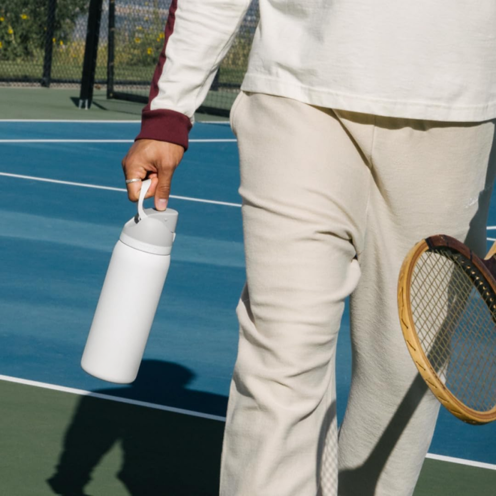 Cana Termos HASEPE, 710 Ml Din Otel Inoxidabil, Cana Termos Cu Gura Dubla, Termos Apa Cu Pereti Dubli Pentru Bauturi Reci, Termos Cu Pai Reutilizabil, Capac Cu Buton Anti-Scurgere, Compatibila Suport  [5]