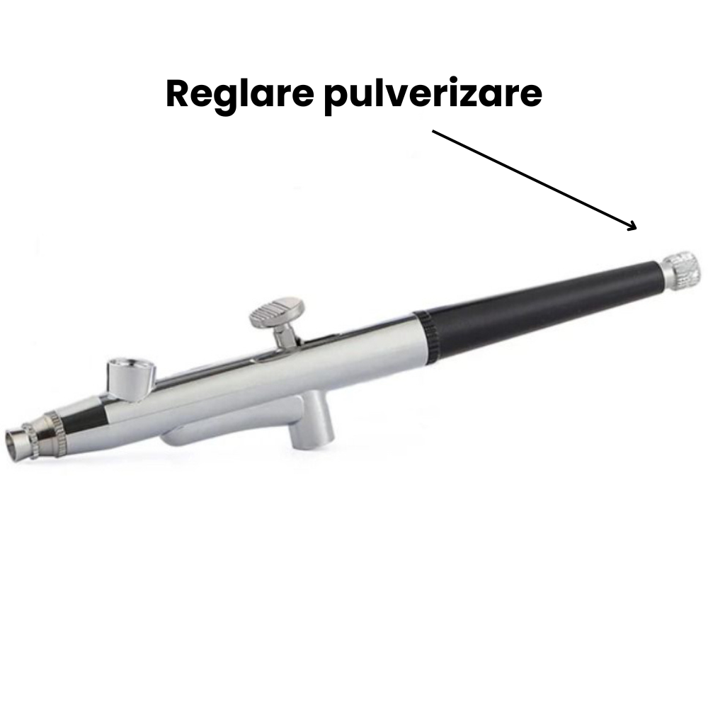 Pistol Aerograf Portabil cu Dubla Actiune HASEPE, 0,3mm, Ideal pentru Vopsire, Nail Art si Machiaj [2]